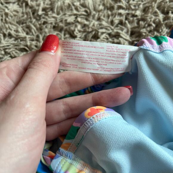 NWT! Juniors' Ninety-Nine° Tunnel Side-Tie Floral Bikini Bottoms Size X-Small - Picture 4 of 7